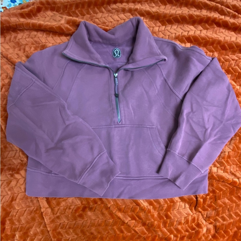 Lululemon oversized scuba funnel neck velvet dust xs/s